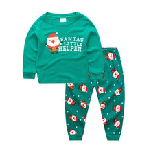 Load image into Gallery viewer, 2019 Christmas Children pyjamas Set Baby girl boys clothes pajamas Todder boys girls cartoon T-shirt+Pants 2pcs