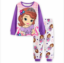 Load image into Gallery viewer, 2019 Christmas Children pyjamas Set Baby girl boys clothes pajamas Todder boys girls cartoon T-shirt+Pants 2pcs