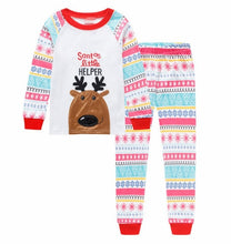 Load image into Gallery viewer, 2019 Christmas Children pyjamas Set Baby girl boys clothes pajamas Todder boys girls cartoon T-shirt+Pants 2pcs