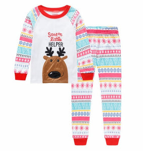 2019 Christmas Children pyjamas Set Baby girl boys clothes pajamas Todder boys girls cartoon T-shirt+Pants 2pcs