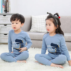 Kids Pajamas Autumn Boys Girls Sleepwear Nightwear Baby Infant Clothes Animal Cartoon Pajama Sets Cotton Children's Pyjamas