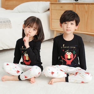 Kids Pajamas Autumn Boys Girls Sleepwear Nightwear Baby Infant Clothes Animal Cartoon Pajama Sets Cotton Children's Pyjamas