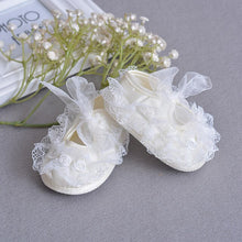 Load image into Gallery viewer, Newborn Baby Girl Shoes Lace Flower Soft Soled First Walker Infant Toddler Branded Booties Shoes for Girls Christening Baptism