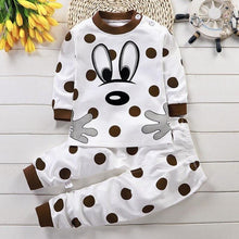 Load image into Gallery viewer, Baby Girl Clothing Set Cartoon Cat Clothing Long Sleeve T Shirt + Pants Suits Infant Pink Outfit