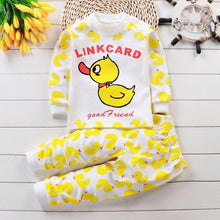 Load image into Gallery viewer, Baby Girl Clothing Set Cartoon Cat Clothing Long Sleeve T Shirt + Pants Suits Infant Pink Outfit