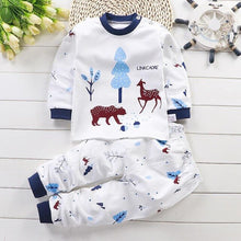 Load image into Gallery viewer, Baby Girl Clothing Set Cartoon Cat Clothing Long Sleeve T Shirt + Pants Suits Infant Pink Outfit