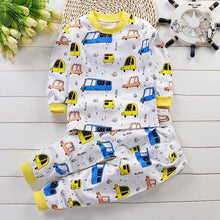 Load image into Gallery viewer, Baby Girl Clothing Set Cartoon Cat Clothing Long Sleeve T Shirt + Pants Suits Infant Pink Outfit