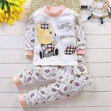 Load image into Gallery viewer, Baby Girl Clothing Set Cartoon Cat Clothing Long Sleeve T Shirt + Pants Suits Infant Pink Outfit