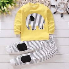 Load image into Gallery viewer, Baby Girl Clothing Set Cartoon Cat Clothing Long Sleeve T Shirt + Pants Suits Infant Pink Outfit
