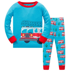 2019 Truck Boys Pijamas Kids Set Children's Pyjamas Clothing Sets Kids Pajamas Baby Cartoon Pyjama Enfant Sleepwear