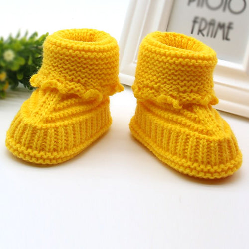 Newborn Baby Infant Boys Girls Crochet Knit Booties Casual Crib Shoes