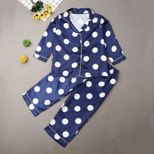 Load image into Gallery viewer, Boys Girls Kids Pajama Sets Cartoon Dot Long Sleeve T-Shirt Tops With Pants Toddler Baby Sleeping Clothes Pijamas Sleepwear