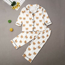 Load image into Gallery viewer, Boys Girls Kids Pajama Sets Cartoon Dot Long Sleeve T-Shirt Tops With Pants Toddler Baby Sleeping Clothes Pijamas Sleepwear