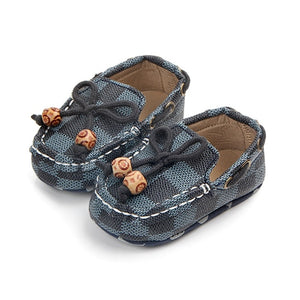 Baby Shoes Canvas Boy Classical Toddler First Walker Soft Sole Crib Shoes Newborn Sapatos Lace-up Checkered Shoes Moccansins