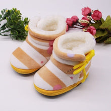 Load image into Gallery viewer, Winter Warm Baby Print Boots Toddler Lace Up First Walkers baby Girls Boys All-match Shoes Soft Sole Winter Booties for 0-18M