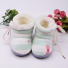 Load image into Gallery viewer, Winter Warm Baby Print Boots Toddler Lace Up First Walkers baby Girls Boys All-match Shoes Soft Sole Winter Booties for 0-18M