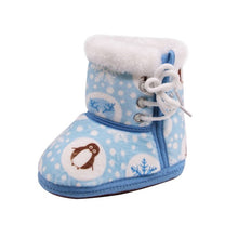 Load image into Gallery viewer, Winter Warm Baby Print Boots Toddler Lace Up First Walkers baby Girls Boys All-match Shoes Soft Sole Winter Booties for 0-18M