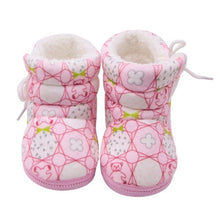 Load image into Gallery viewer, Winter Warm Baby Print Boots Toddler Lace Up First Walkers baby Girls Boys All-match Shoes Soft Sole Winter Booties for 0-18M