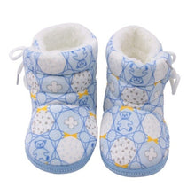 Load image into Gallery viewer, Winter Warm Baby Print Boots Toddler Lace Up First Walkers baby Girls Boys All-match Shoes Soft Sole Winter Booties for 0-18M