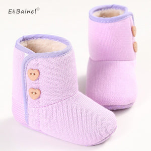 Toddler Knited Winter Fleece Crib Snow Boots Kid Baby Shoes Woolen Yam Fur Knit Baby Boot Booties Firsst Walkers