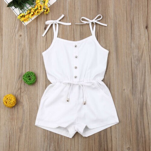 2019 New  Lovely Baby Girl Solid Sleeveless Belt Top Tutu Romper Jumpsuit Holiday Party Fashion Outfit