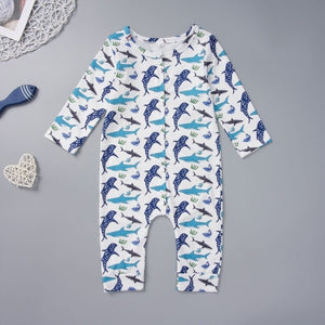 2019 Toddler Baby Boy Girl Cartoon Printed Romper Babies Long Sleeve Fall Jumpsuit Holiday Outfits