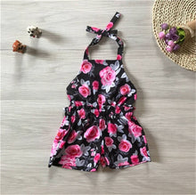 Load image into Gallery viewer, New Arrival Girls Halter Romper Cute Floral Printing Children Summer Outwear Clothing Casual Holiday Jumpsuit One-piece Romper