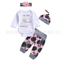 Load image into Gallery viewer, LOOZYKIT Christmas Clothings Lovely Kids Baby Girl Boy First Christmas Letter Romper Pant Hat Outfits Xmas Set Autumn Clothing