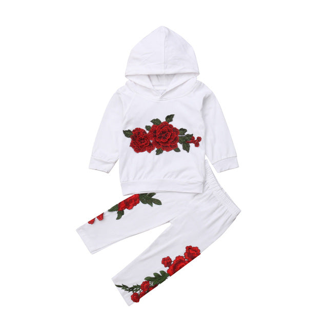 0pudcoco Toddler Kids Baby Girl Hooded Top Long Pants Outfit Clothes Tracksuit baby girl autumn winter warm jackt clothes set