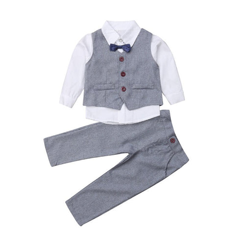 pudcoco baby boy  newborn infant toddler kids children gentleman formal bow jackt  clothes set nany boy kids
