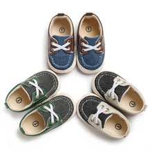 Load image into Gallery viewer, Newborn Baby Boy Shoes First Walkers Spring Autumn Baby Boy Soft Sole Shoes Infant Canvas 0-18 Months