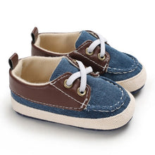 Load image into Gallery viewer, Newborn Baby Boy Shoes First Walkers Spring Autumn Baby Boy Soft Sole Shoes Infant Canvas 0-18 Months