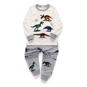 HereNice Children Toddler Kids Baby Boys Girls Truck Dinosaur Mermaid Flamingo Unicorn Reindeer Sleepwear Suit Set Pjs Pajamas