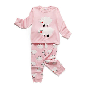 HereNice Children Toddler Kids Baby Boys Girls Truck Dinosaur Mermaid Flamingo Unicorn Reindeer Sleepwear Suit Set Pjs Pajamas