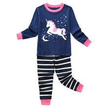 Load image into Gallery viewer, HereNice Children Toddler Kids Baby Boys Girls Truck Dinosaur Mermaid Flamingo Unicorn Reindeer Sleepwear Suit Set Pjs Pajamas