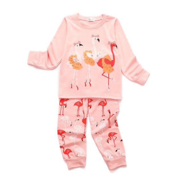 HereNice Children Toddler Kids Baby Boys Girls Truck Dinosaur Mermaid Flamingo Unicorn Reindeer Sleepwear Suit Set Pjs Pajamas