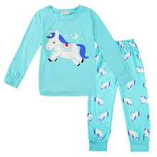 Load image into Gallery viewer, HereNice Children Toddler Kids Baby Boys Girls Truck Dinosaur Mermaid Flamingo Unicorn Reindeer Sleepwear Suit Set Pjs Pajamas