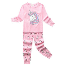 Load image into Gallery viewer, HereNice Children Toddler Kids Baby Boys Girls Truck Dinosaur Mermaid Flamingo Unicorn Reindeer Sleepwear Suit Set Pjs Pajamas