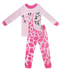 HereNice Children Toddler Kids Baby Boys Girls Truck Dinosaur Mermaid Flamingo Unicorn Reindeer Sleepwear Suit Set Pjs Pajamas