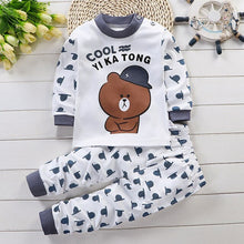 Load image into Gallery viewer, Cute Girl Pajamas Kid Cartoon Dot Sleepwear Baby Clothing Set Autumn Cotton Nightwear Boys Animal Pyjamas Set Children Sleepwear