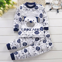 Load image into Gallery viewer, Cute Girl Pajamas Kid Cartoon Dot Sleepwear Baby Clothing Set Autumn Cotton Nightwear Boys Animal Pyjamas Set Children Sleepwear