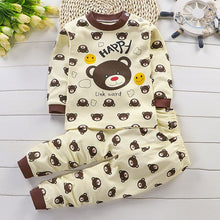 Load image into Gallery viewer, Cute Girl Pajamas Kid Cartoon Dot Sleepwear Baby Clothing Set Autumn Cotton Nightwear Boys Animal Pyjamas Set Children Sleepwear