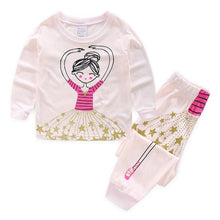 Load image into Gallery viewer, Children Boy Pajamas Sets 2019 Boys Sleevewear Cartoon long sleeve pyjamas Tops+Pants 2 Pieces Kids Baby Gils CLothing Set