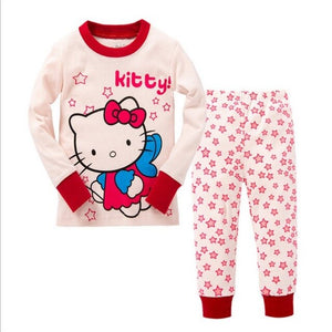 Children Boy Pajamas Sets 2019 Boys Sleevewear Cartoon long sleeve pyjamas Tops+Pants 2 Pieces Kids Baby Gils CLothing Set