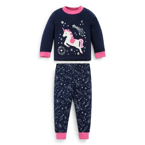 Children Boy Pajamas Sets 2019 Boys Sleevewear Cartoon long sleeve pyjamas Tops+Pants 2 Pieces Kids Baby Gils CLothing Set