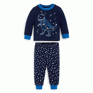 Children Boy Pajamas Sets 2019 Boys Sleevewear Cartoon long sleeve pyjamas Tops+Pants 2 Pieces Kids Baby Gils CLothing Set