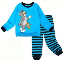 Load image into Gallery viewer, Children Boy Pajamas Sets 2019 Boys Sleevewear Cartoon long sleeve pyjamas Tops+Pants 2 Pieces Kids Baby Gils CLothing Set