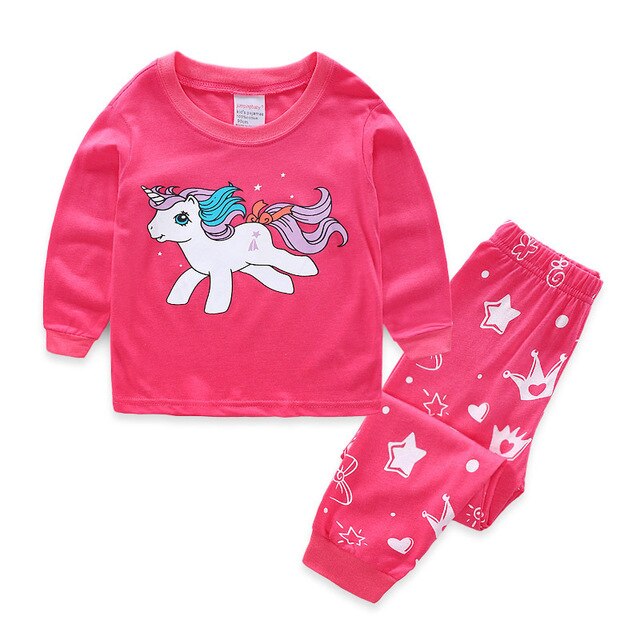 Children Boy Pajamas Sets 2019 Boys Sleevewear Cartoon long sleeve pyjamas Tops+Pants 2 Pieces Kids Baby Gils CLothing Set