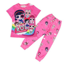 Load image into Gallery viewer, Toddler Kids Baby Girl Clothes Cartoon Doll Children&#39;s LOl Home Service Two-piece Baby Girl Pajamas Set  Kids Christmas Pajamas