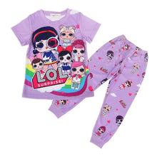 Load image into Gallery viewer, Toddler Kids Baby Girl Clothes Cartoon Doll Children&#39;s LOl Home Service Two-piece Baby Girl Pajamas Set  Kids Christmas Pajamas